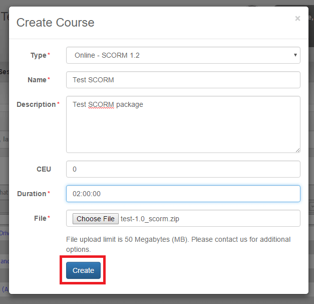uploading scorm package to canvas