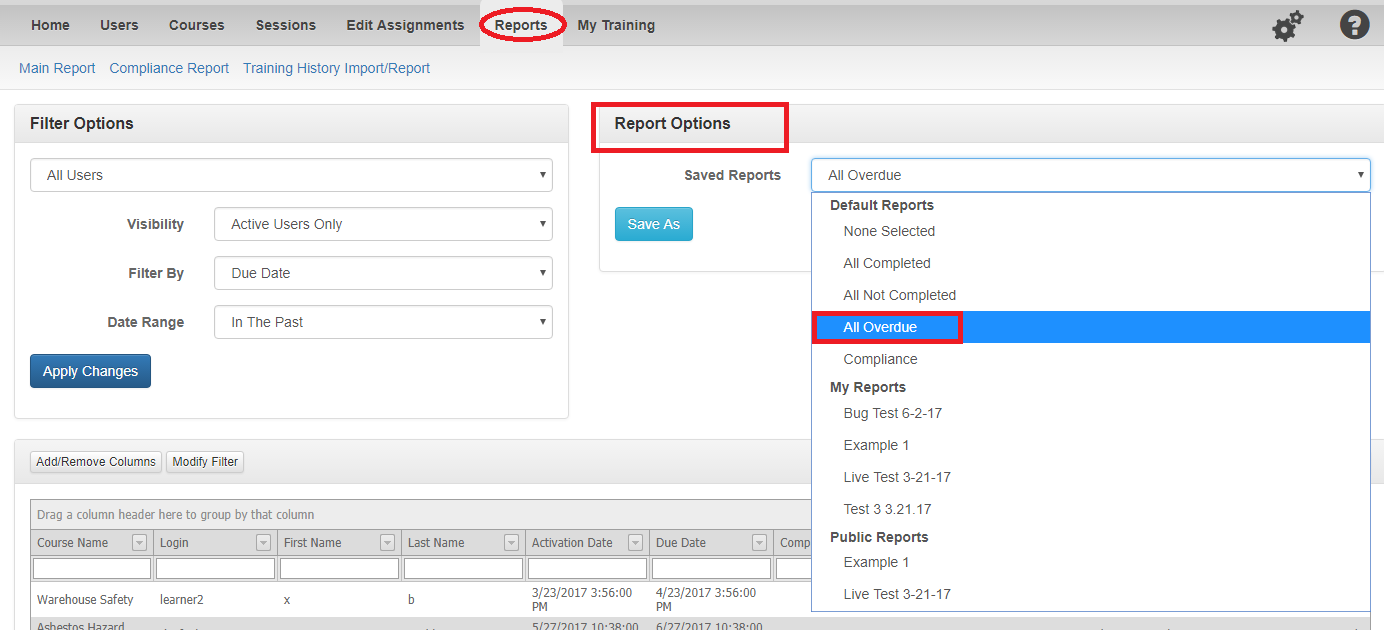 How to Run a Report for Overdue Assignments - Enterprise Edition ...